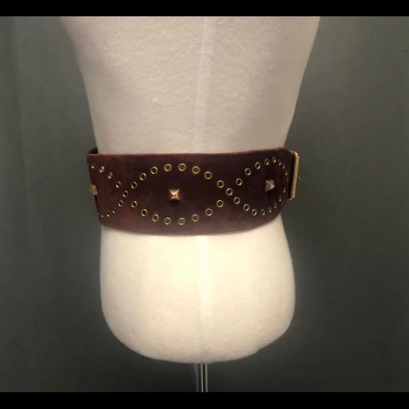 Givenchy rare vintage studded suede belt - Picture 3 of 7